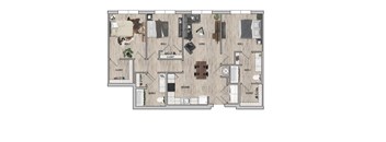 a floor plan of a bedroom apartment