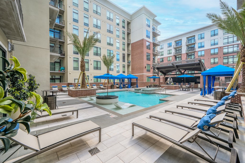 Spectacular Swimming Pool with Sunshelf and Lounge Areas