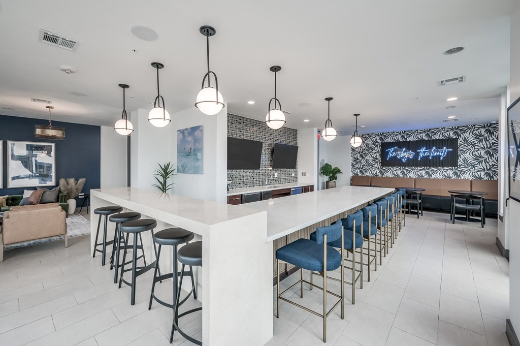 Skylounge with Epicurean Kitchen, Bistro Seating and Exquisite Views of Downtown