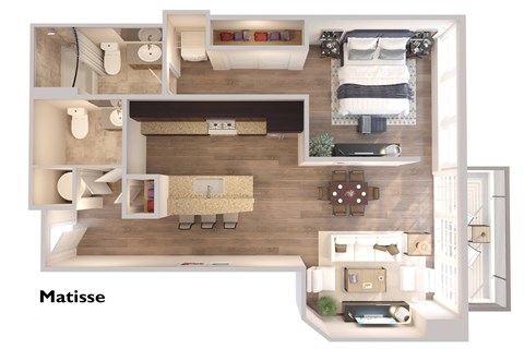 Matisse - 1 Bedroom 1.5 Baths