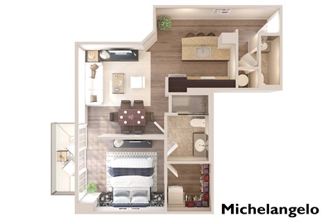 Michelangelo - 1 Bedroom 1.5 Bath