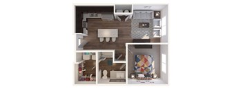 Lofts at Murray Hill 1 Bedroom Floor Plan