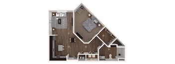 Lofts at Murray Hill 1 Bedroom Floor Plan