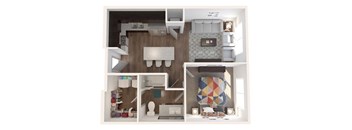 Lofts at Murray Hill 1 Bedroom Floor Plan