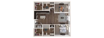 Lofts at Murray Hill 2 Bedroom Floor Plan
