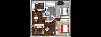 Orleans Apartments 2 Bedroom Floor Plan