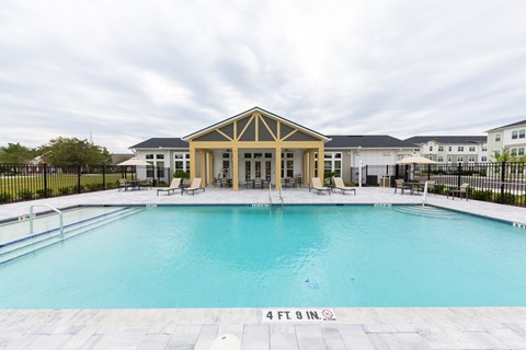 the pool at the falls apartments