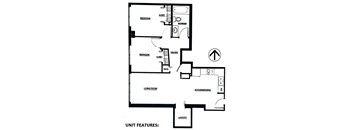 The Portland | 2 Bedroom 1 Bath | 723 sq ft