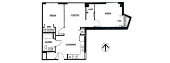 The Portland | 2 Bedroom 1 Bath | 796 sq ft