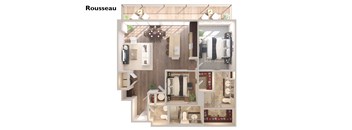 Rousseau - 2 Bedroom 2.5 Bath
