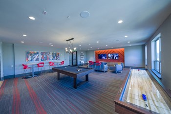 Lofts at Jefferson Station Resident Lounge with Billiards Table - Photo Gallery 5