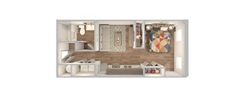 Lofts at Cathedral |Downtown Jacksonville FL | Studio _570 Floor Plan