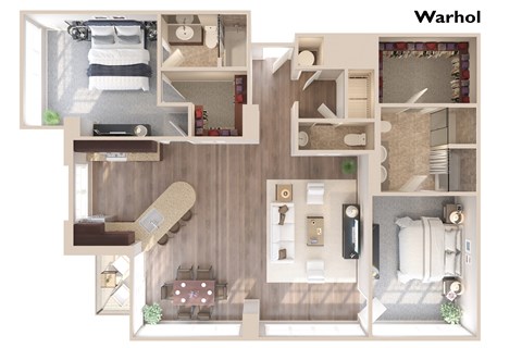 Warhol - 2 Bedrooms 2.5 Baths