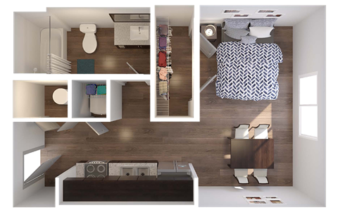 Lofts at Brooklyn |Downtown Jacksonville FL | Studio_476 Floor Plan