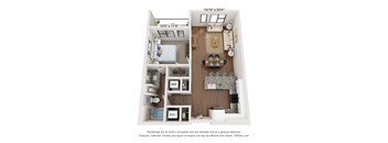 A3 Floor Plan at The Station at San Marco, Jacksonville, FL, 32207