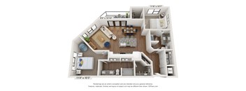 B3 Floor Plan at The Station at San Marco, Jacksonville, Florida