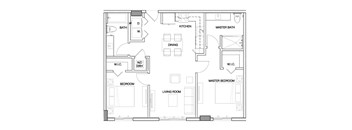 Ambar Station | 2 bed 2 bath 912 sq. ft.