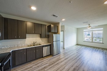 Lofts at Jefferson Station Open Concept Kitchen and Living Room - Photo Gallery 8