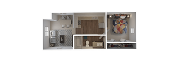 Townsgate Apartments 1 Bedroom Floor Plan