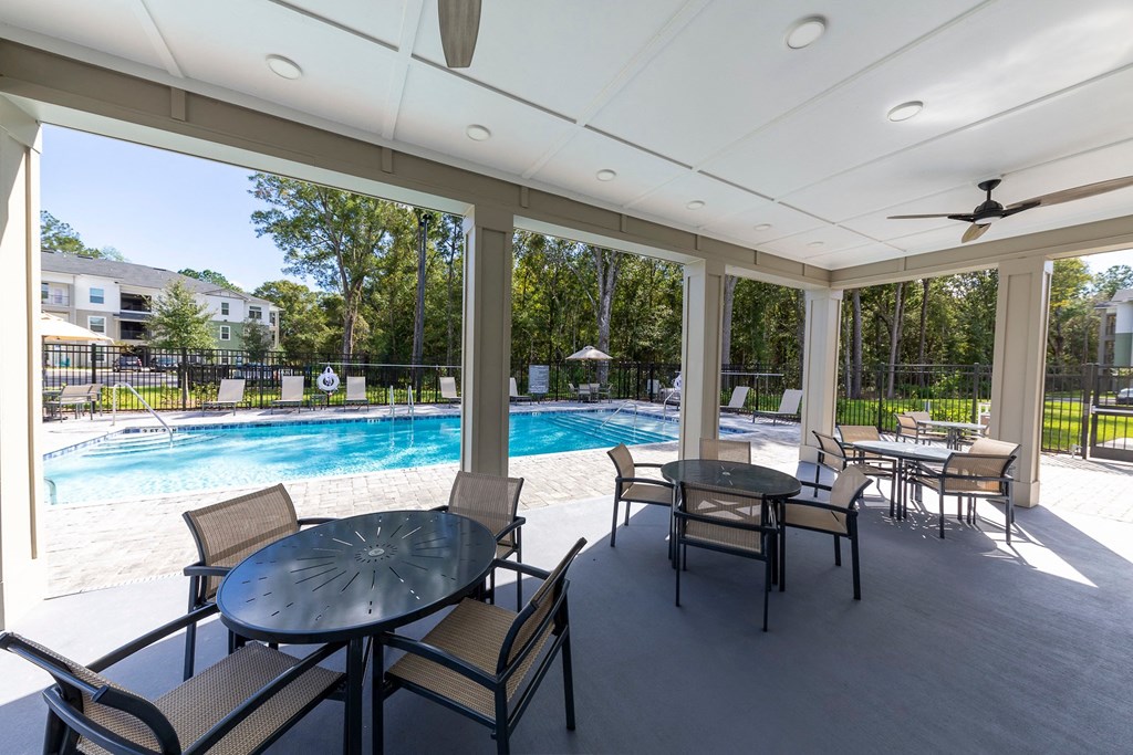 Nathan Ridge Apartments - Pool and Patio Area