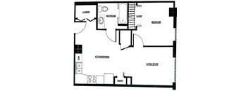 The Portland |1 Bedroom 1 Bath | 543 sq ft