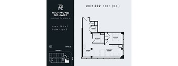Unit 202 Floorplan at Richmond Square, London, ON, N6A 5M8