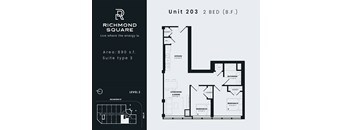 Unit 203 Floorplan at Richmond Square, London, ON