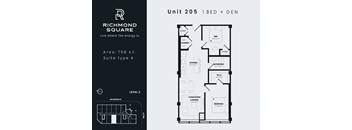 Unit 205 Floorplan at Richmond Square, London, N6A 5M8
