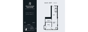 Unit 207 Floorplan at Richmond Square, Ontario, N6A 5M8