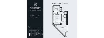 Unit 208 Floorplan at Richmond Square, Ontario