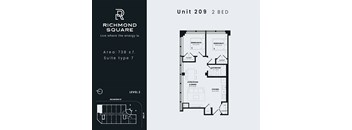 Unit 209 Floorplan at Richmond Square, London, ON, N6A 5M8