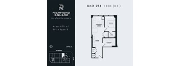 Unit 214 Floorplan at Richmond Square, Ontario, N6A 5M8
