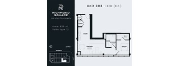 Unit 303 Floorplan at Richmond Square, London, ON