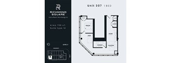 Unit 307 Floorplan at Richmond Square, Ontario, N6A 5M8