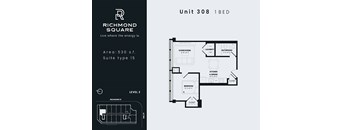 Unit 308 Floorplan at Richmond Square, Ontario