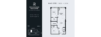 Unit 310 Floorplan at Richmond Square, London, ON