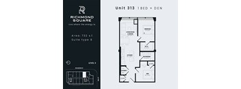 Unit 313 Floorplan at Richmond Square, Ontario, N6A 5M8