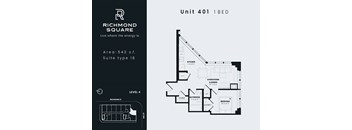 Unit 401 Floorplan at Richmond Square, Ontario