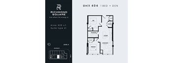 Unit 404 Floorplan at Richmond Square, London