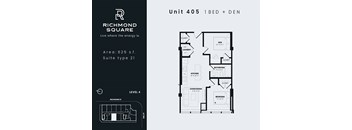 Unit 405 Floorplan at Richmond Square, London, N6A 5M8