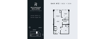 Unit 412 Floorplan at Richmond Square, London