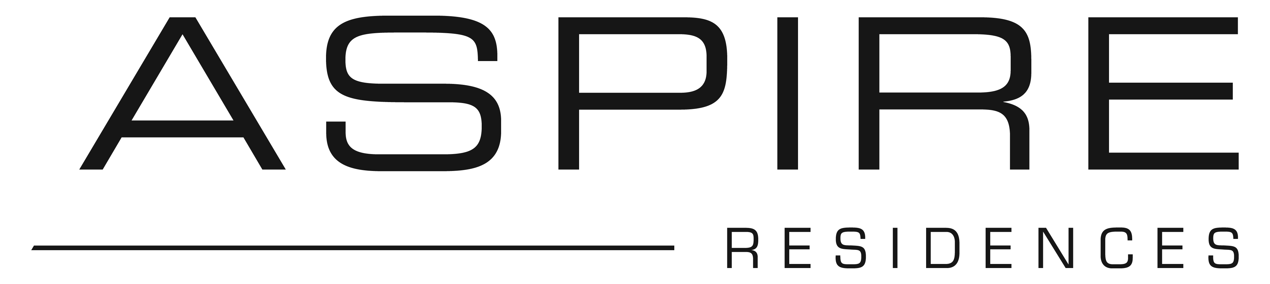 The image features the word "ASPIRE" in large letters with a subtitle "RESIDENCES" underneath.