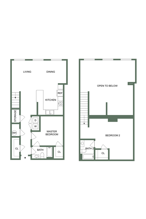 M-105 Floor Plan at Spinning Mill Lofts, Clayton, 27520