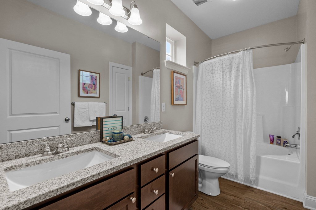 bathroom at The Arbors at East Village, Clayton, NC, 27527