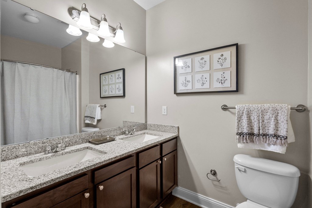 bathroom at The Arbors at East Village, Clayton, NC, 27527