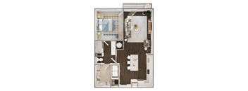 D4 Floor Plan at Spinning Mill Lofts, Clayton