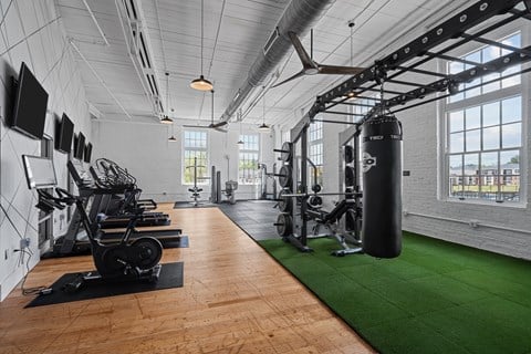 24-Hour Fitness Center at Spinning Mill Lofts, Clayton, NC