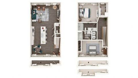 2 Bed Floor Plan at The Address Galleria, Matthews, 28105