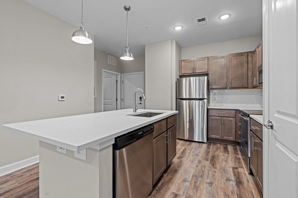 Kitchen Countertop at Greenbrier Woods, Greenville, NC, 27858