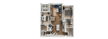 B2 Floor Plan at Address East End, Raleigh, NC 27610